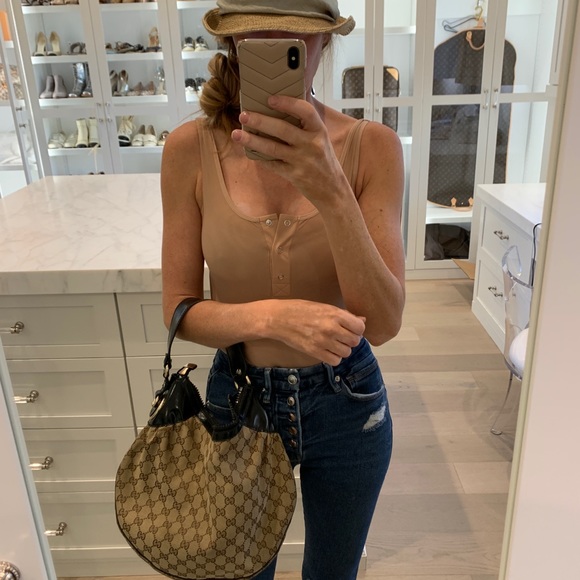 Black & Tan Gucci GG Hobo Bag - Picture 6 of 6